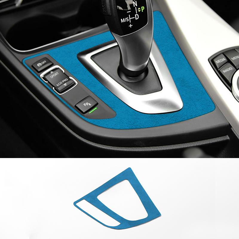 Top Suede For BMW F30 F34 (2013-2018) F36 (2014-2019) Gear Shift Panel Trim Frame Sticker Anti Scratch Car Interior Accessory