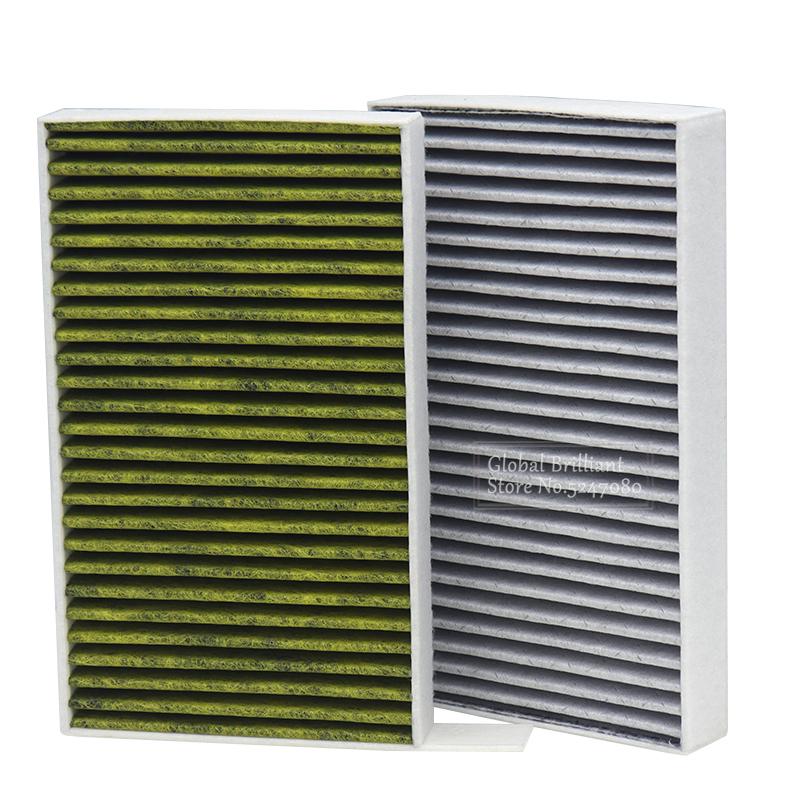 2Pcs 1107681-00-A Car Cabin Air Filter Replacement With Activated Carbon For Tesla Model 3 2017 2018 2019 Air Conditioning Filte