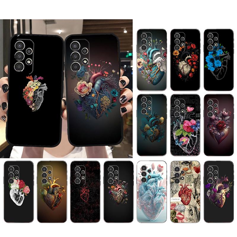 Heart Flower Art Phone Case For Samsung A52S A21S A33 A23 A13 A14 A32 A52 A53 A54 A51 A71 A15