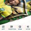 1PC Neymar Jr Patterned Flannel Blanket Suitable For All Seasons for Home Decor Warmth and Comfort Gifts Holiday Present