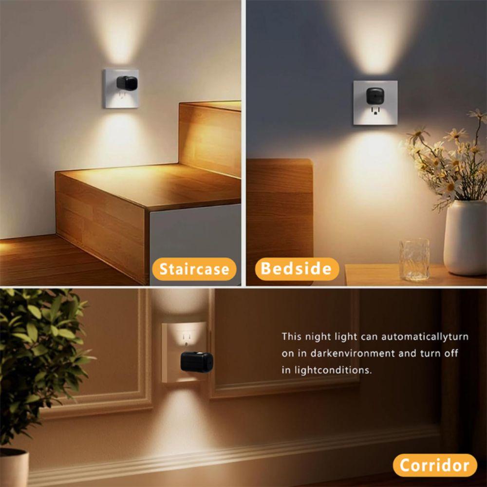 Dusk To Dawn Wall Night Lamp Plug In Design Night Light Plug LED Room Lamp Bathroom Lighting