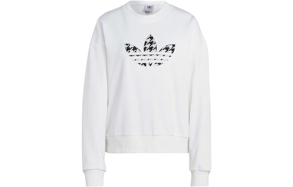 Adidas Originals Sweatshirts Women's White Crew Neck Moderate Regular IC5148
