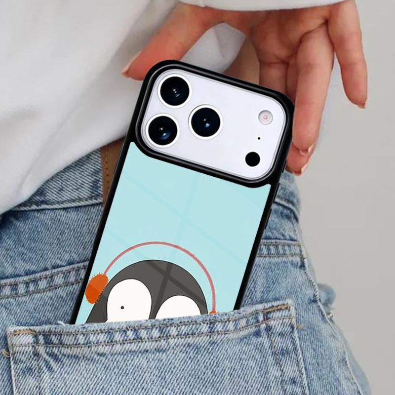 Cute Penguin Phone Case for iPhone 16e 15 14 13 12 17 Pro Max Plus Air 17pro Cover Coque