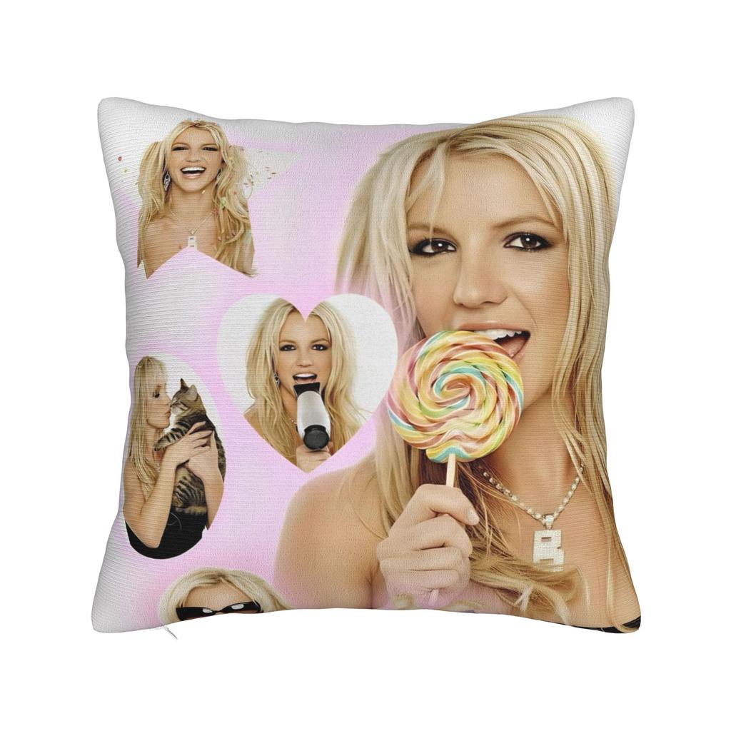 Decorative Pillow Covers Singer Britney Spears Product Seat Throw Pillow Case Cover Square Style MultiSize
