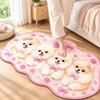 Wavy Shape Cartoon Puppy Rug Non-Slip Bedside Mat New Dog Carpet  Living Room