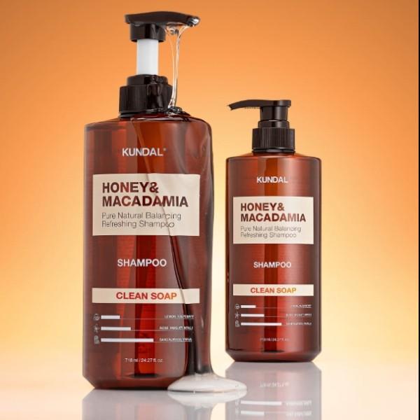 KUNDAL Шампунь с медом и макадамией 500 мл + Бальзам 500 мл Набор Выбор аромата, Популярный корейский набор косметики