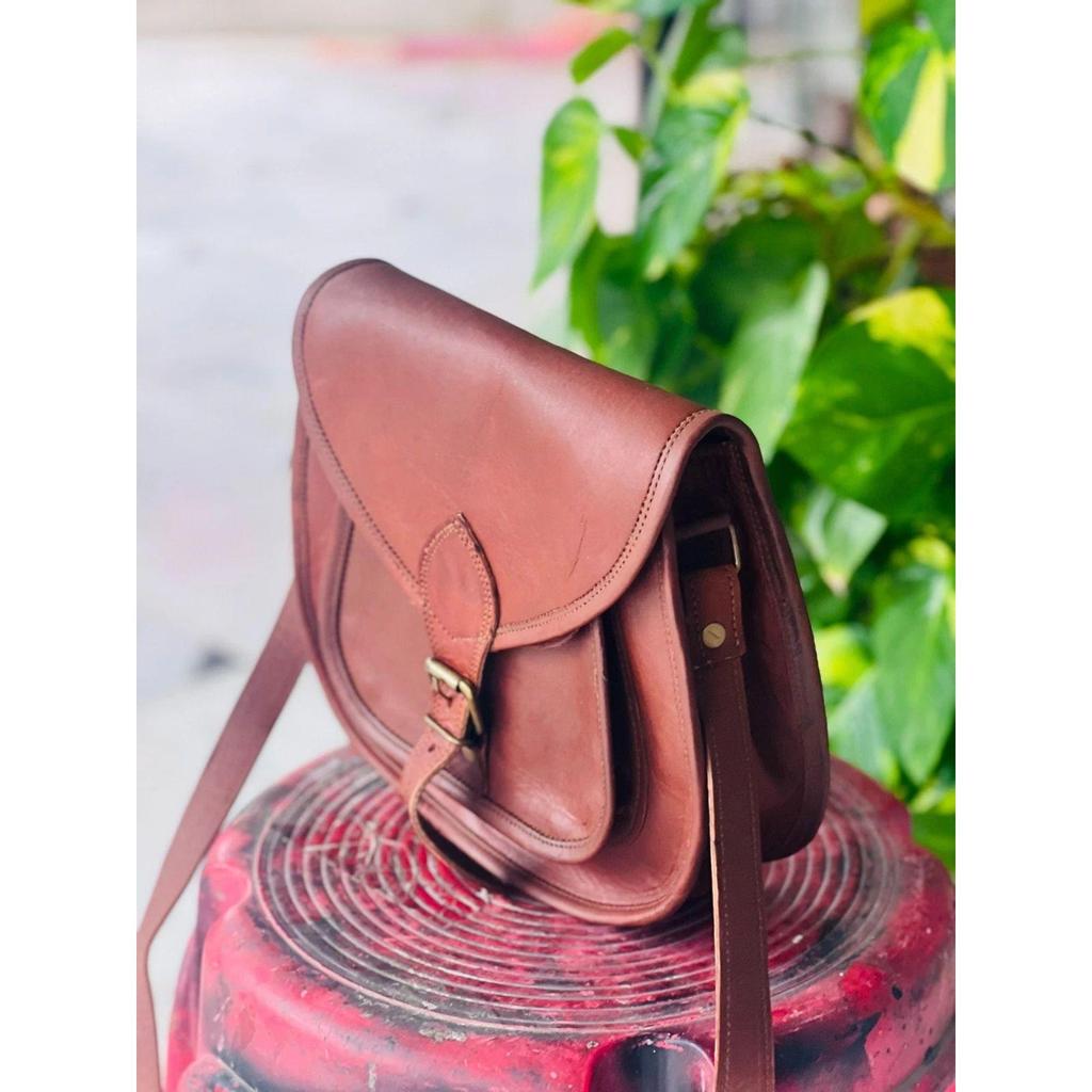 Women's Goat Leather Crossbody New Messenger Handbags Campus Bag