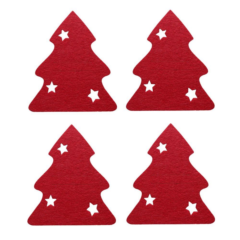 Карманная сумка для столовых приборов для рождественской елки, украшения для стола, органайзер для посуды, рождественский нож, держатель для вилки