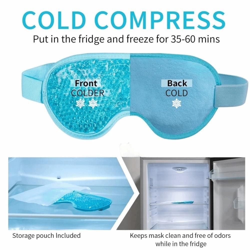 Компресс Охлаждающая Маска для Глаз Многоразовая Двойного Использования Горячая Охлаждающая Маска для Глаз Темные Круги