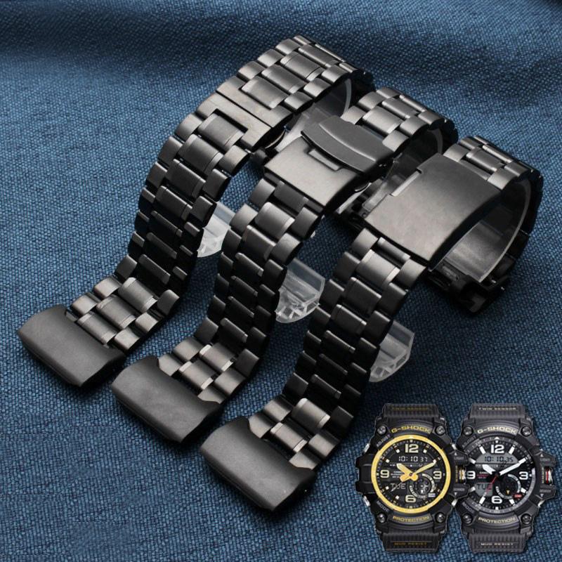 ONE Адаптер для ремешка часов из нержавеющей стали для CASIO G-Shock Модифицированный GG-1000/GWG GSG-100 Мужской Черный Браслет Ремешок Цепочка для часов MN