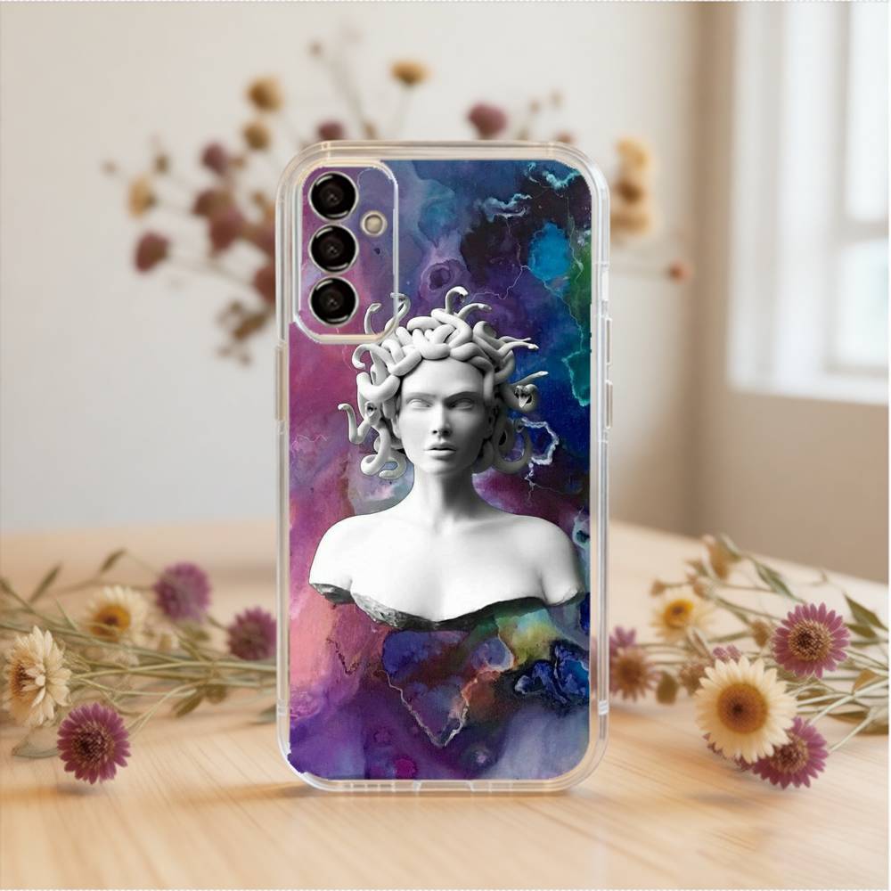 Medusa Greek Mythology Phone Case For SamsungA10,12,20,21S,30,31,40,50,51,52,70,71 Transparent Cover