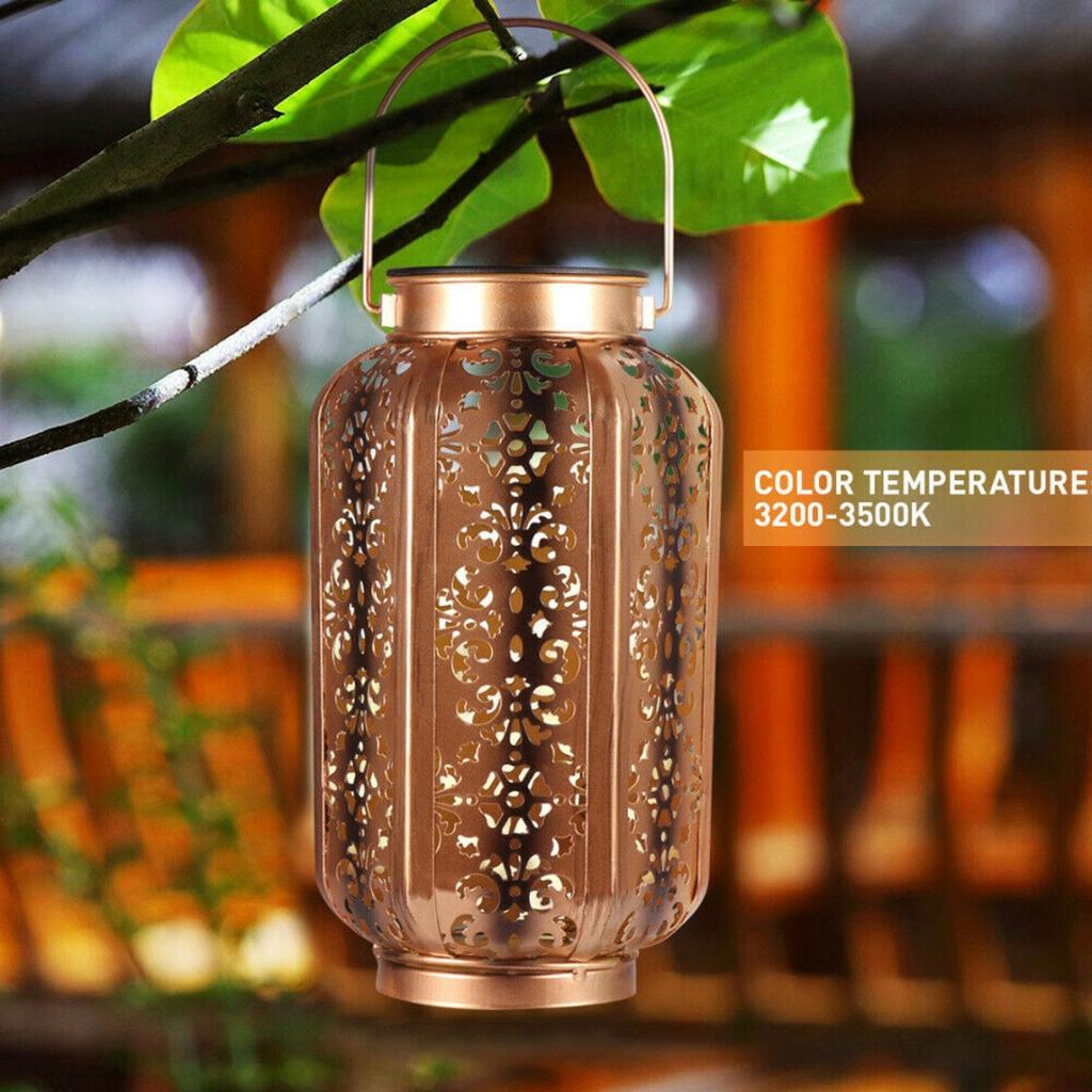 Светодиодный солнечный свет, свеча-фонарь, водонепроницаемый открытый сад, патио, дерево, подвесной светильник