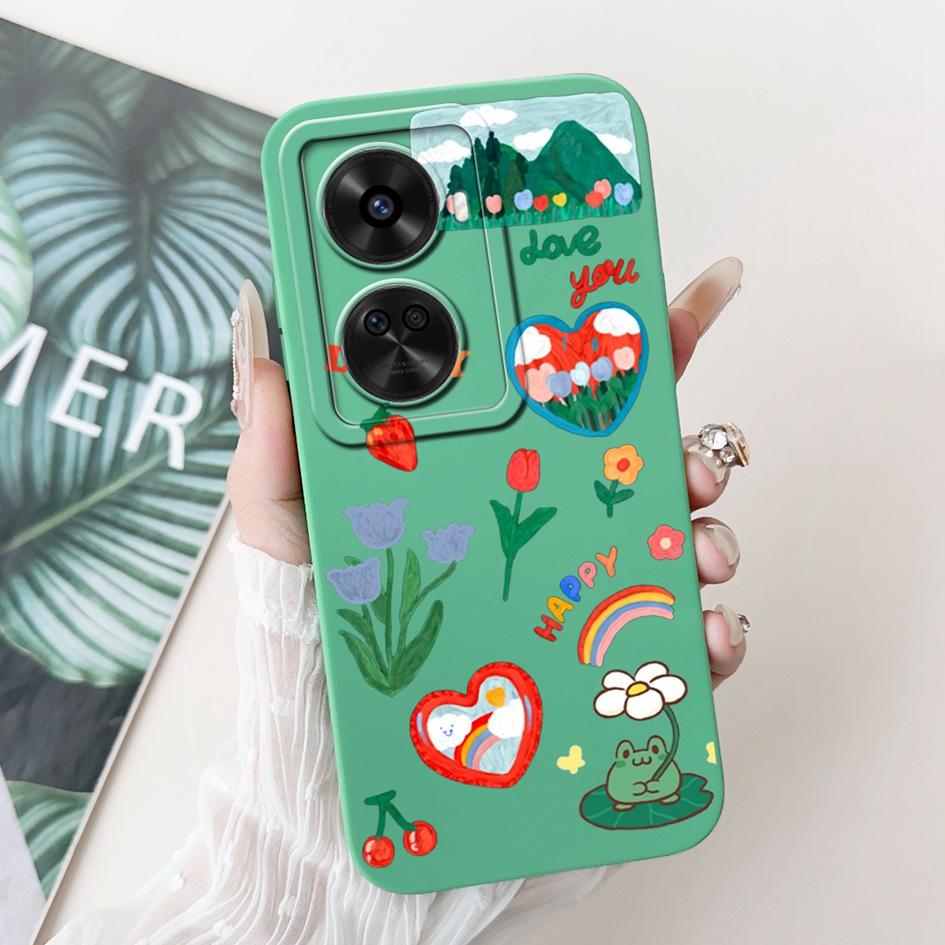 Nova 12 SE Case For Huawei Nova 12 SE Cover 2024 Fashion Painted Liquid Silicone Anti-Fall Protective Bumper For Nova 12SE Funda