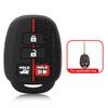 Силиконовый чехол для ключа-брелока для Toyota Aqua Ractis Vitz RAV4 HiAce Land Cruiser Держатель-скин 2 кнопки 2010-2019