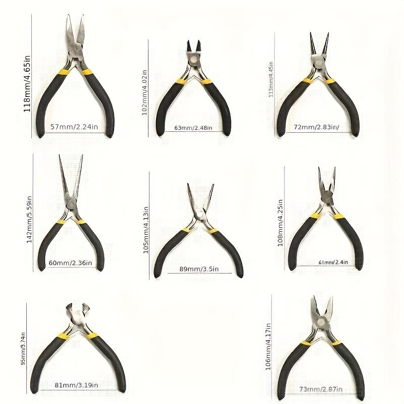 8pcs/set, Multifunctional Pliers Set - Round Curved Needle Nose Pliers for Indoor and Outdoor Repairs
