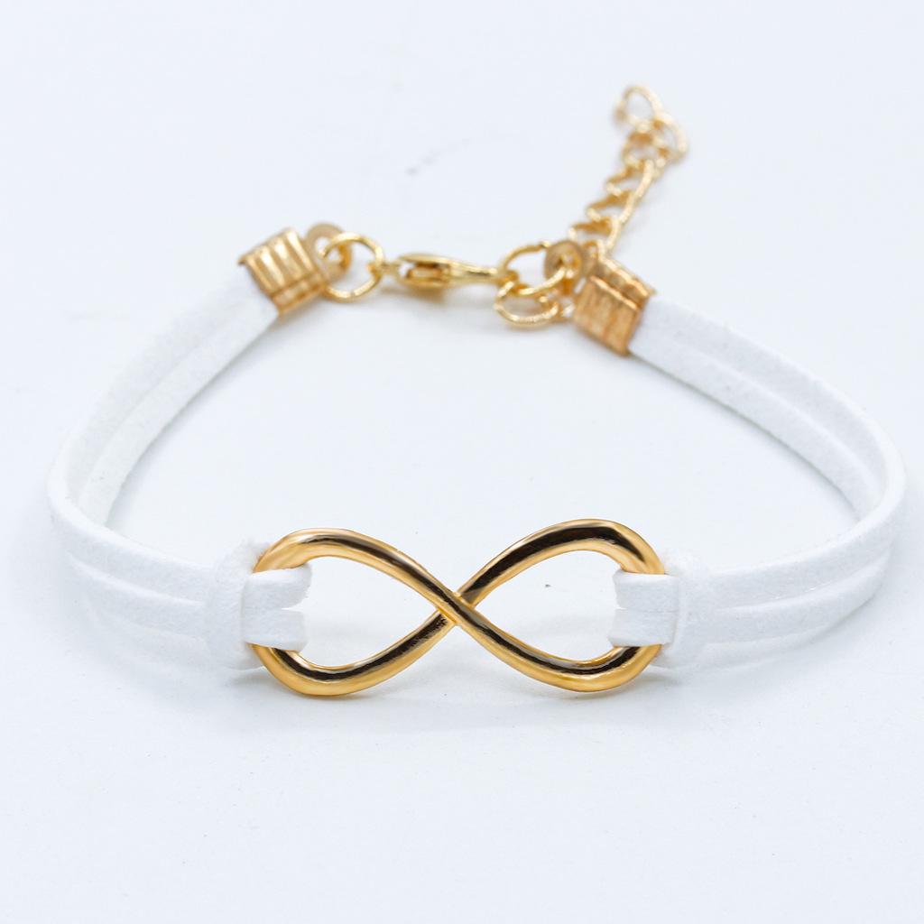Fashion Symbol 8 Word Leather Rope Bracelet Personality Universal Bracelet Jewelry