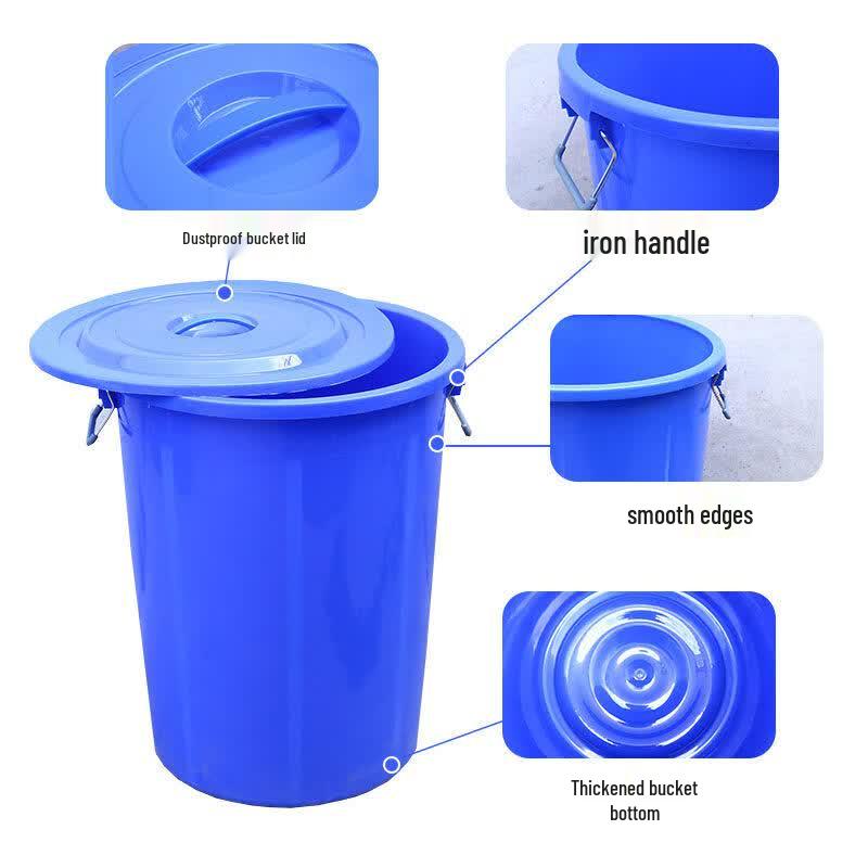 Thickened Round Plastic Trash Can