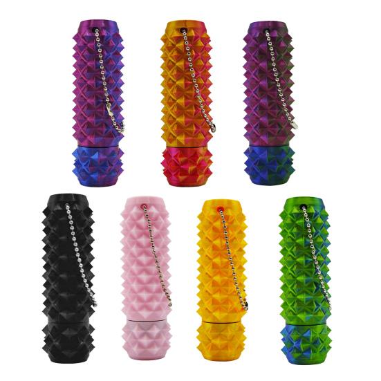 Spiky Grippie Stim Fidget Toy Rotatable Top Stress Relief Teens Adults 3D Printed Pain Stimming Tool Portable Bumpy Roller Keychain Sensory Toy