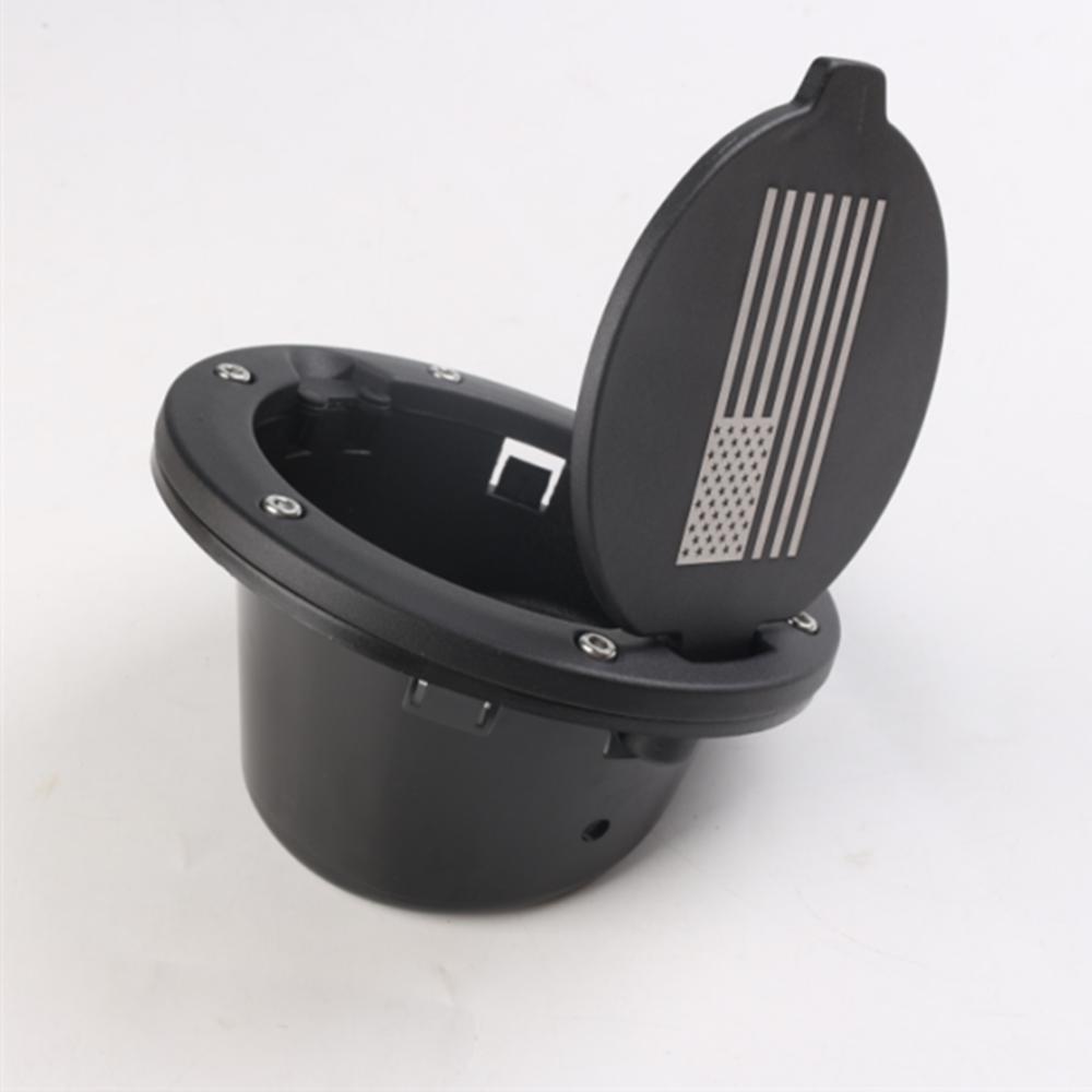 1 X Black Gas Tank Cap Filler Fuel Door Cover For Jeep Wrangler JK 2007 - 2017
