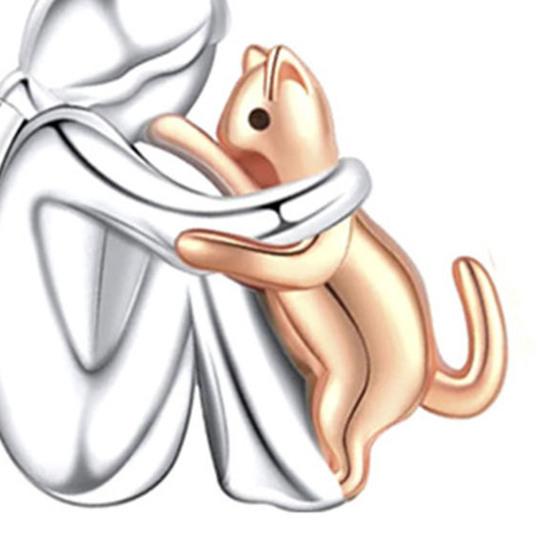 Ожерелье «Собака и женщина», кулон «Объятия щенка», мемориальное ожерелье, украшение для владельцев собак и кошек, подарок для женщин, мамы, любителей домашних животных