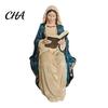 Religious Decor for Living Room Jesus and Virgin Mary Reading Bookshelf Figurines, Sitter Statues, Christian Resin Ornaments Shelf Decor, Catholic