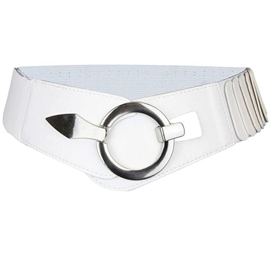 Широкий эластичный пояс для женщин, универсальный, однотонный, эластичный, для платья, пояс из искусственной кожи, сплав