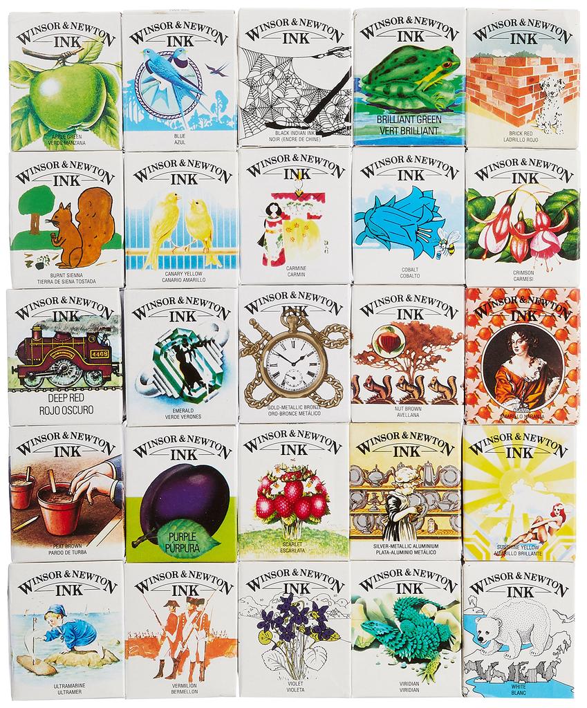 Winsor Newton Drawing Ink 14ML 25C Set &