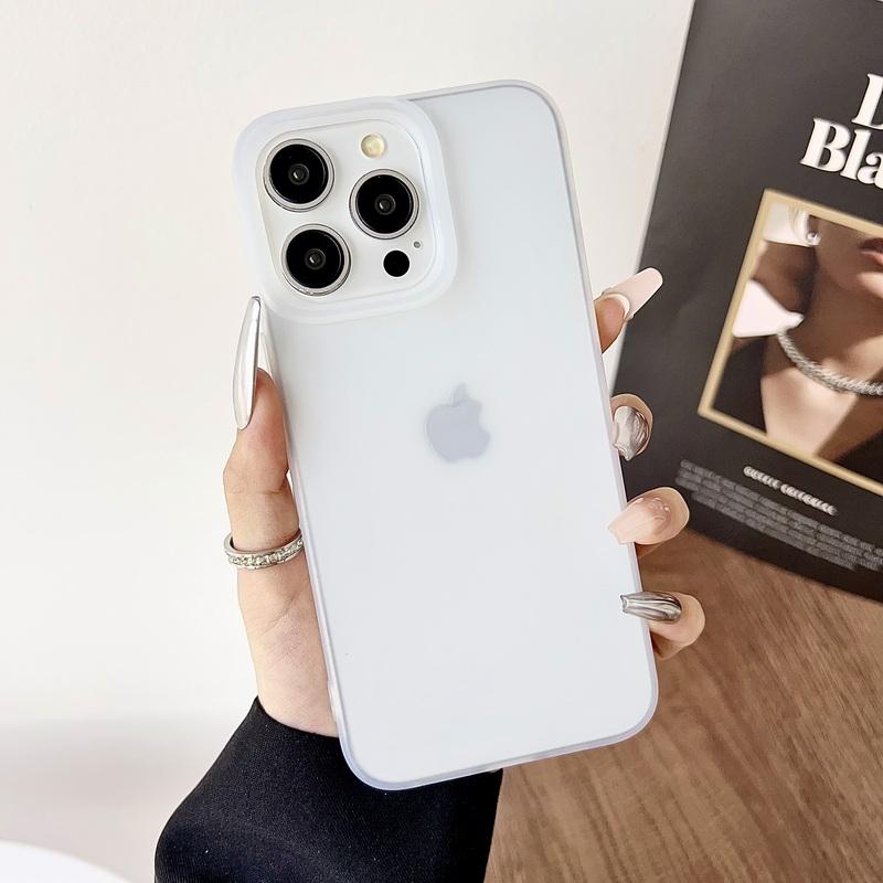 Матовый прозрачный чехол для телефона iPhone 16 15 Pro 14 Plus 13 12 Pro Max 11 ударопрочный мягкий TPU тонкий однотонный цветной чехол на заднюю панель