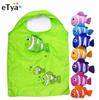 Creative Environmental Storage Bag Foldable Shopping Bag Recycle Reusable Handbag Tote Pouch Bag Portable Travel Shoulder Bag