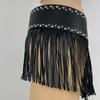 Spicy Girl Skirt Decoration Punk Style Pu Tassel Waistbands Trendy Rrivet Belt  Daily