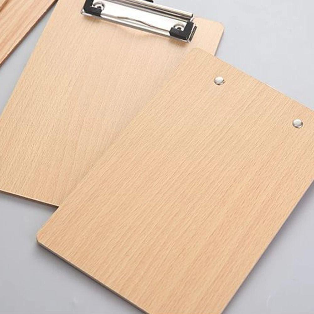 Reinforced A4 Memo Folder Wooden File Clip Board Convenient Writing Clipboard Office Use