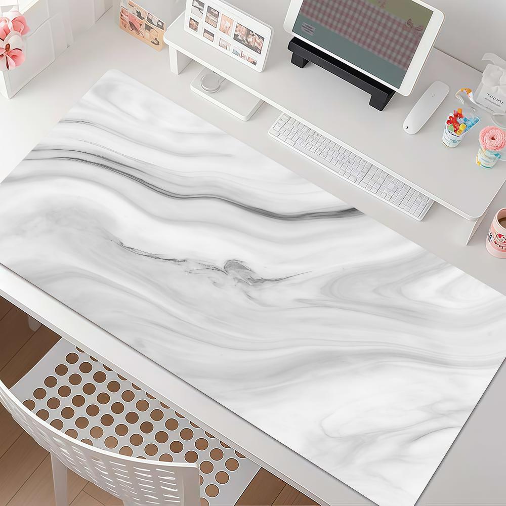 Black And Grey Abstract Art Pattern Design Mouse Pad Anti Slip Rubber Edge Locked Thickened Laptop Gaming Desk Mat