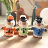 Cute Cute Traffic Police Peanut Penguin Pendant Plush Toy Doll Police Fire Bag Hanging Keychain Doll