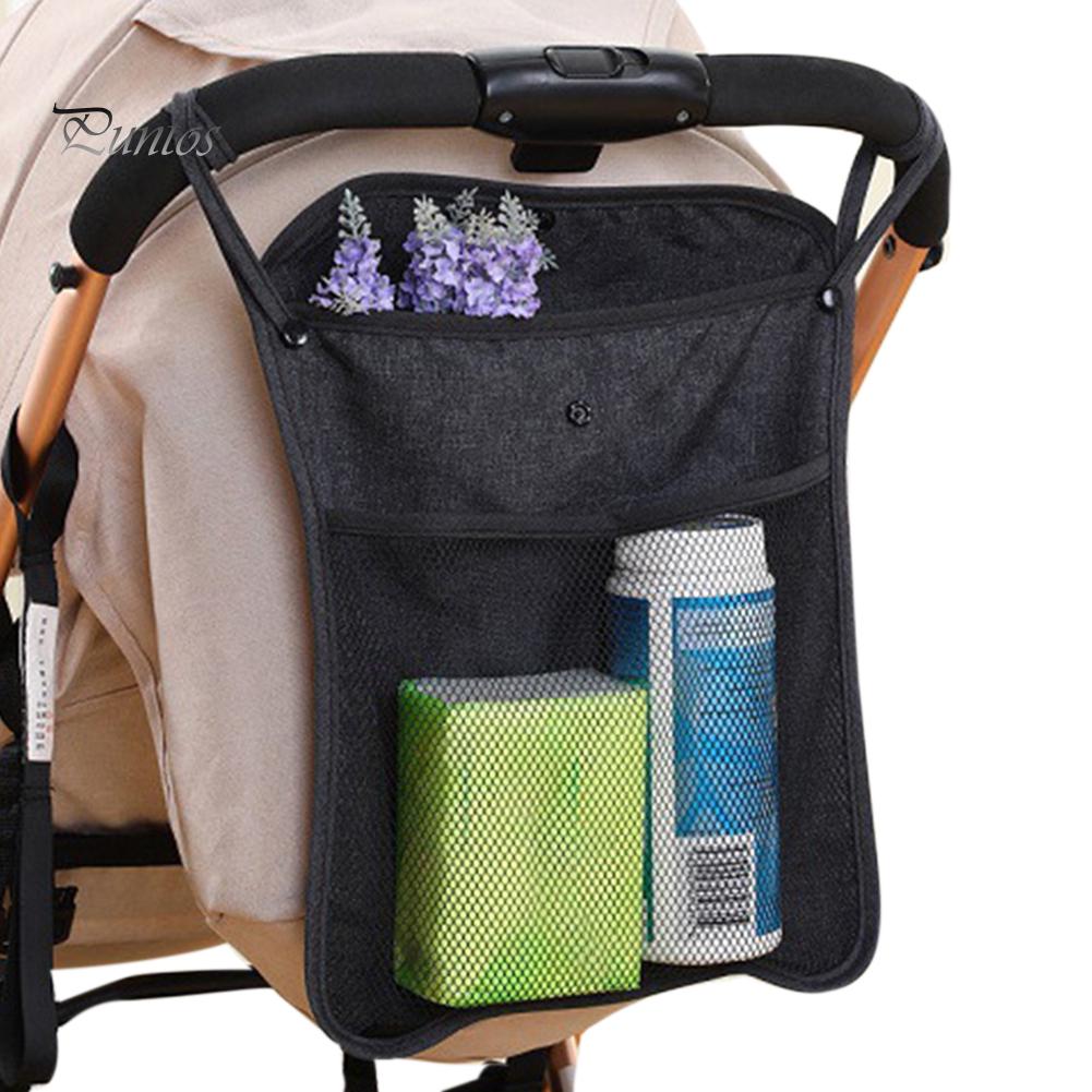 All for BB Baby Stroller Pram Pushchair Mesh Hanging Bag Diaper Bottle Storage Organizer