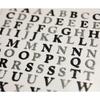 92 Stickers - Alphabet - Black &; Silver - Glitter - 1.8 Cm