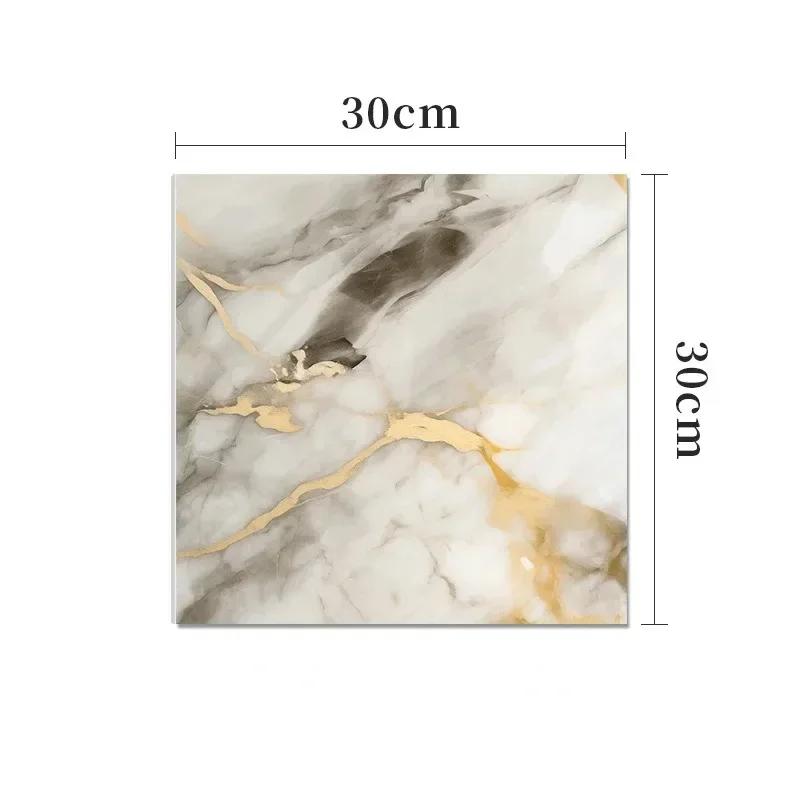 PVC Imitation Marble Wall Stickers Self-adhesive Floor Stickers Waterproof Bathroom Living Room Decoration Decals 30*30cm