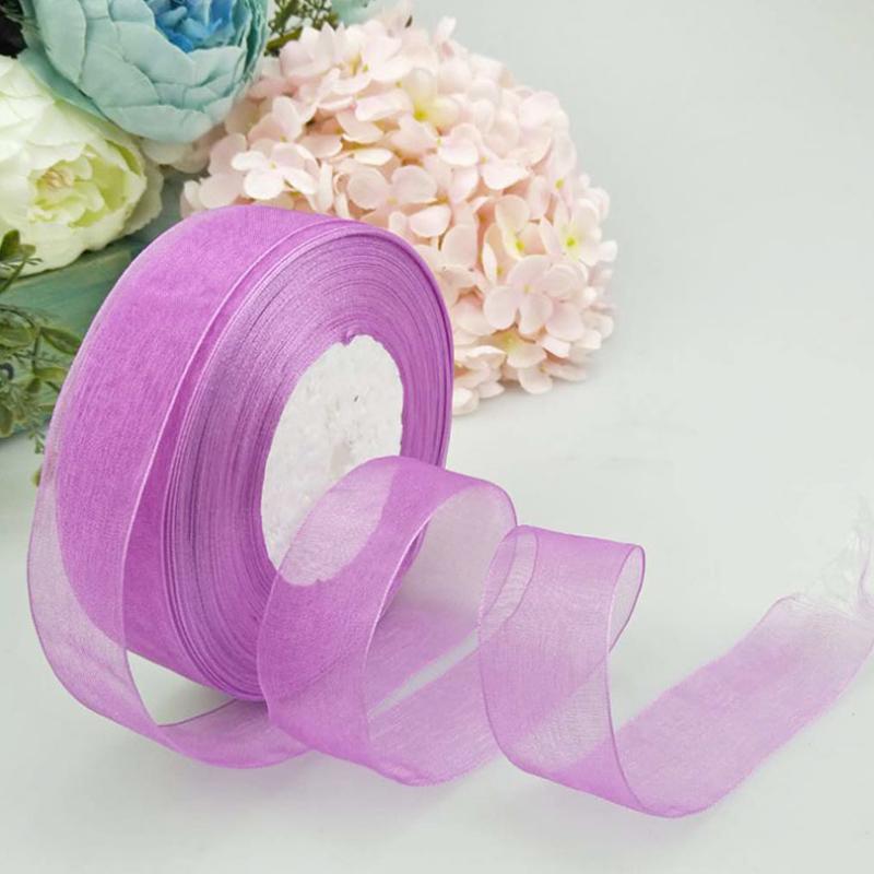 DIY 50 ярдов/рулон горячие новые оптовые партии свадебные рождественские ленты 2,5 см конфетного цвета подарочная упаковка праздничное украшение высококачественные ювелирные изделия аксессуар