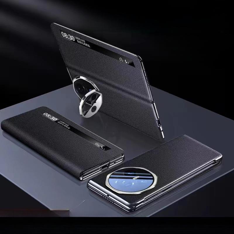 Чехол для телефона HONOR Magic V3, Держатель для объектива, Умная откидная крышка, Деловой мужской чехол для громкой связи