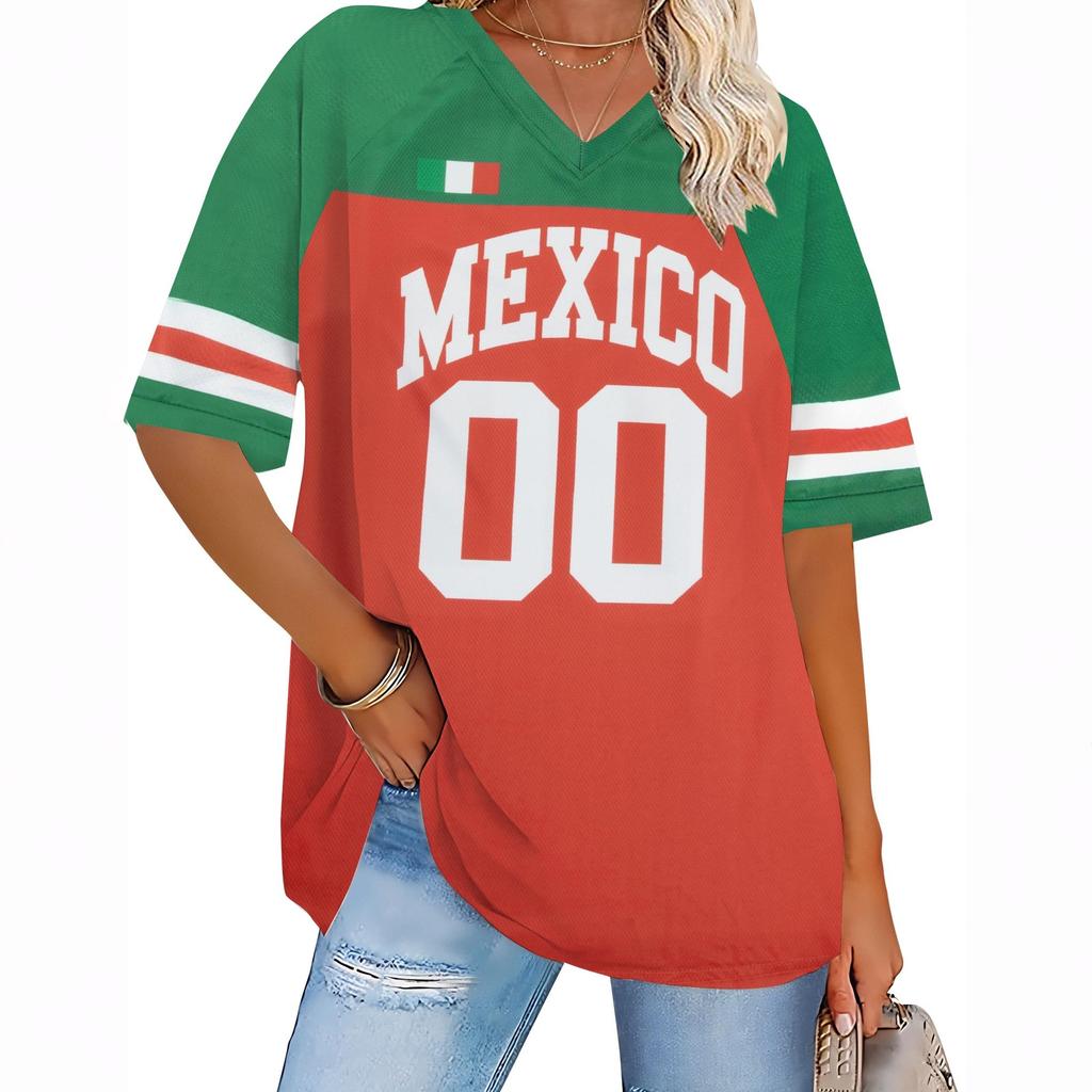 Women's Mexican Letter Print Short Sleeve T-Shirt, Casual Vacation Top