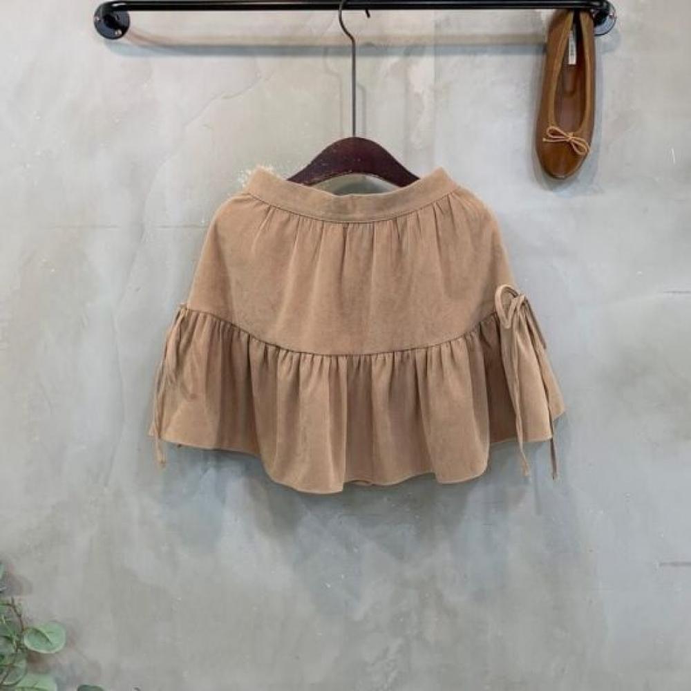 C S In The Room Moga Outer peaCh fleeCe Strap baCk bandIng Frill mIni Skirt 4Col