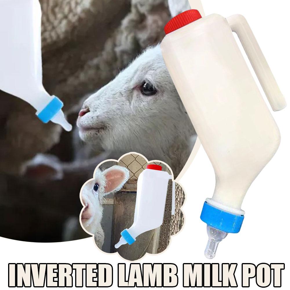 Бутылочка для кормления ягненка, бутылочка для кормления мелких животных, подвесные бутылки, соска для ягненка, мягкая бутылочка для коз E9K9