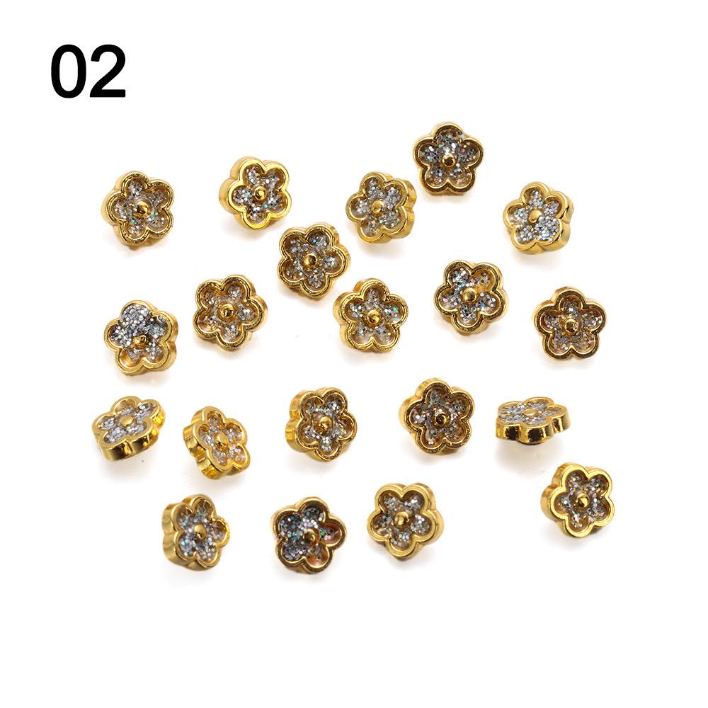 20pcs 5.5mm Flower Buckles Handmade DIY Doll Clothes New Stuffed Toys Accessories  1/6 Doll