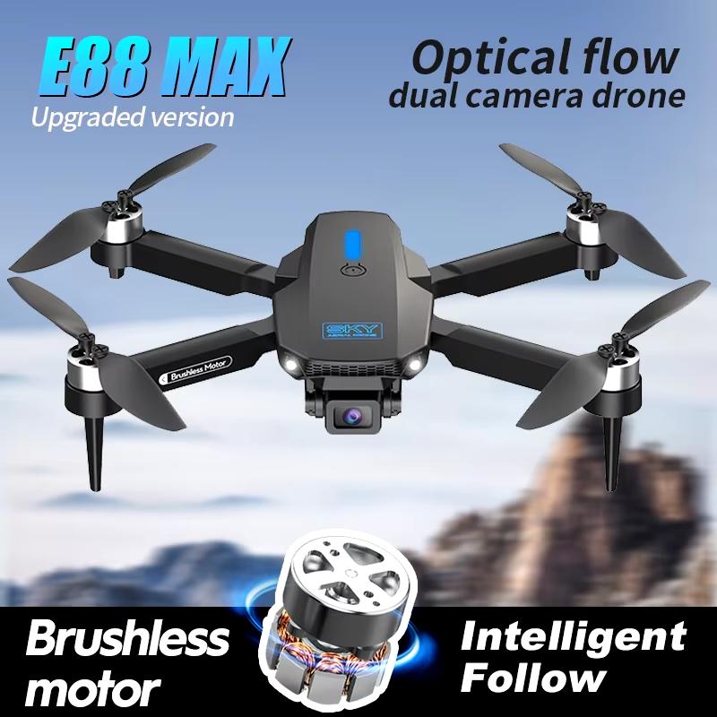 2025 Новый E88 MAX Мини Дрон 4K HD Камера WIFI FPV Пульт Дистанционного Управления Квадрокоптер с Бесщеточным Мотором Детская Игрушка Подарок VS E88 PRO