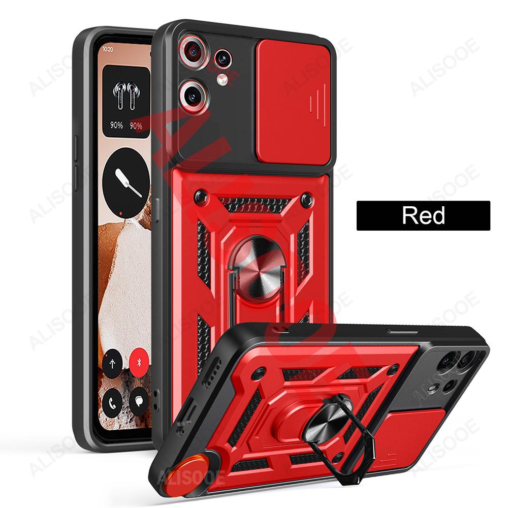 Armor Funda для Nothing CMF Phone 2 Pro Чехол Сдвижная Защита Камеры Кольцо-Подставка Противоударная Задняя Крышка Capa