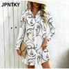 Женская модная повседневная блузка-рубашка JPNTKY с длинным рукавом и воротником-поло