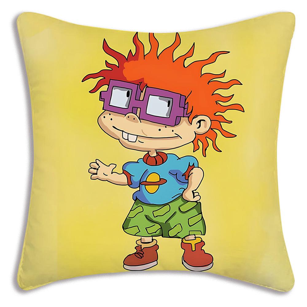 Аниме Смешные Подушки-Чехлы Rugrats Мультяшные Декоративные Чехлы для Дивана Домашние Двусторонние Короткий Плюш Милые Чехлы для Подушек