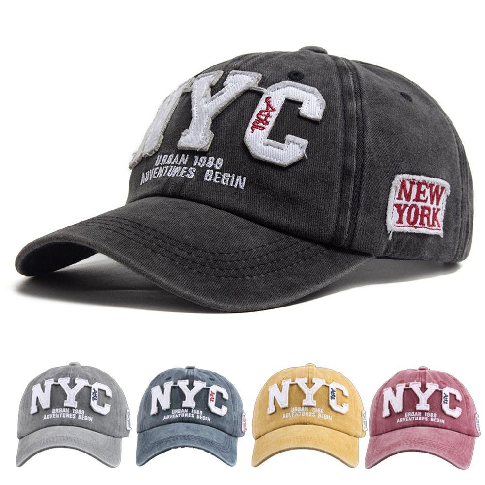 НЬЮ-ЙОРК NYC Вышитая Бейсболка Стираная Кепка-Snapback Для Мужчин Женщин На Открытом Воздухе Спорт