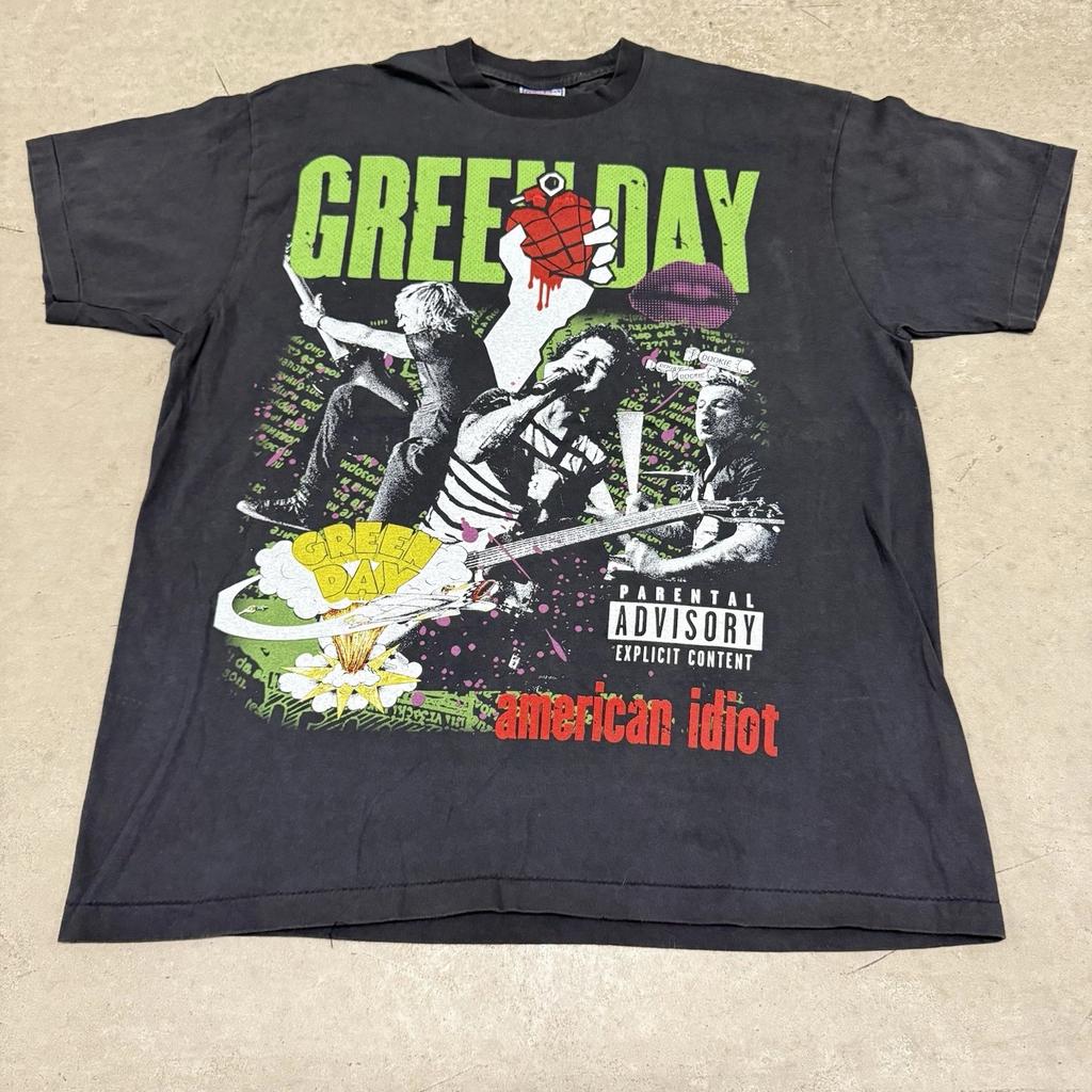 Vintage Green Day Band T T-Shirt American Idiot AOP Dookie Tour Size XL REPRINT