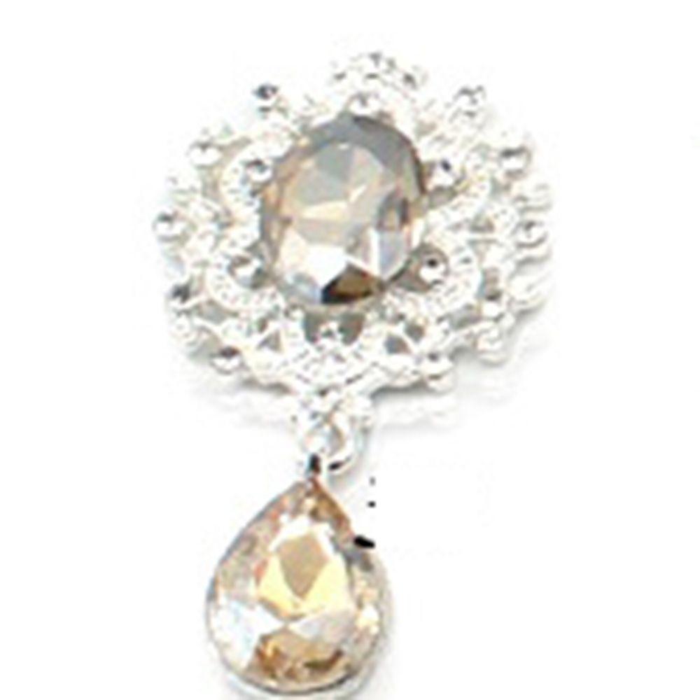 Faceplate Garment Decorative Water Droplets Sewing Button Alloy Rhinestone Pendant Scrapbooking