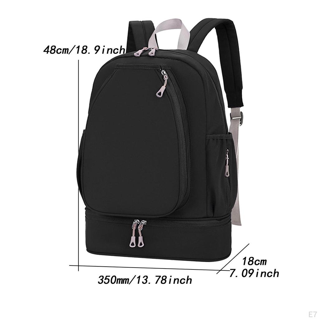 Tennis Pocket Backpack Large Capacity Back Pack with Shoe Compartment Duffel for Workout Pickleball